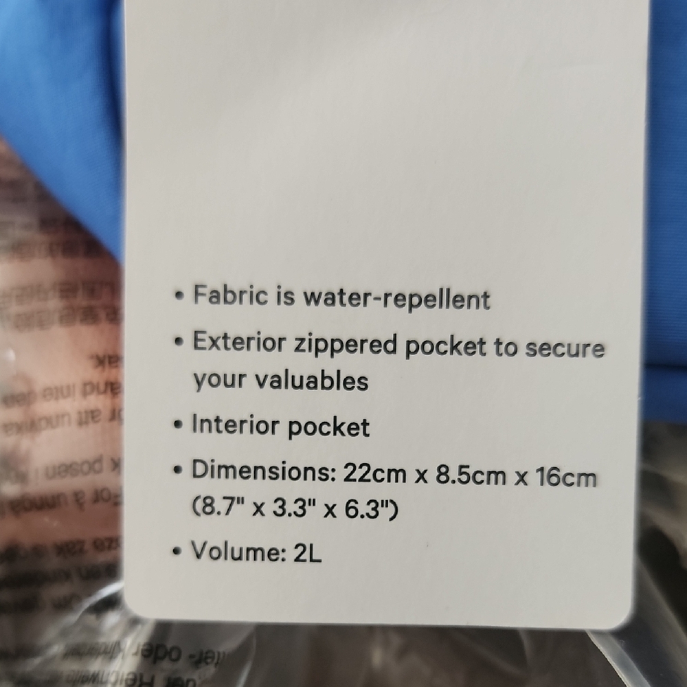 SOLD...NWT Llulemon Blue Double-Zip Pouch - Picture 2 of 3